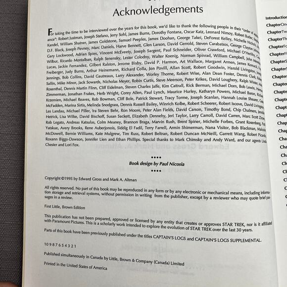 Star Trek Captains' Logs Book by Edward Gross and Mark A. Altman 1995 - Picture 8 of 8
